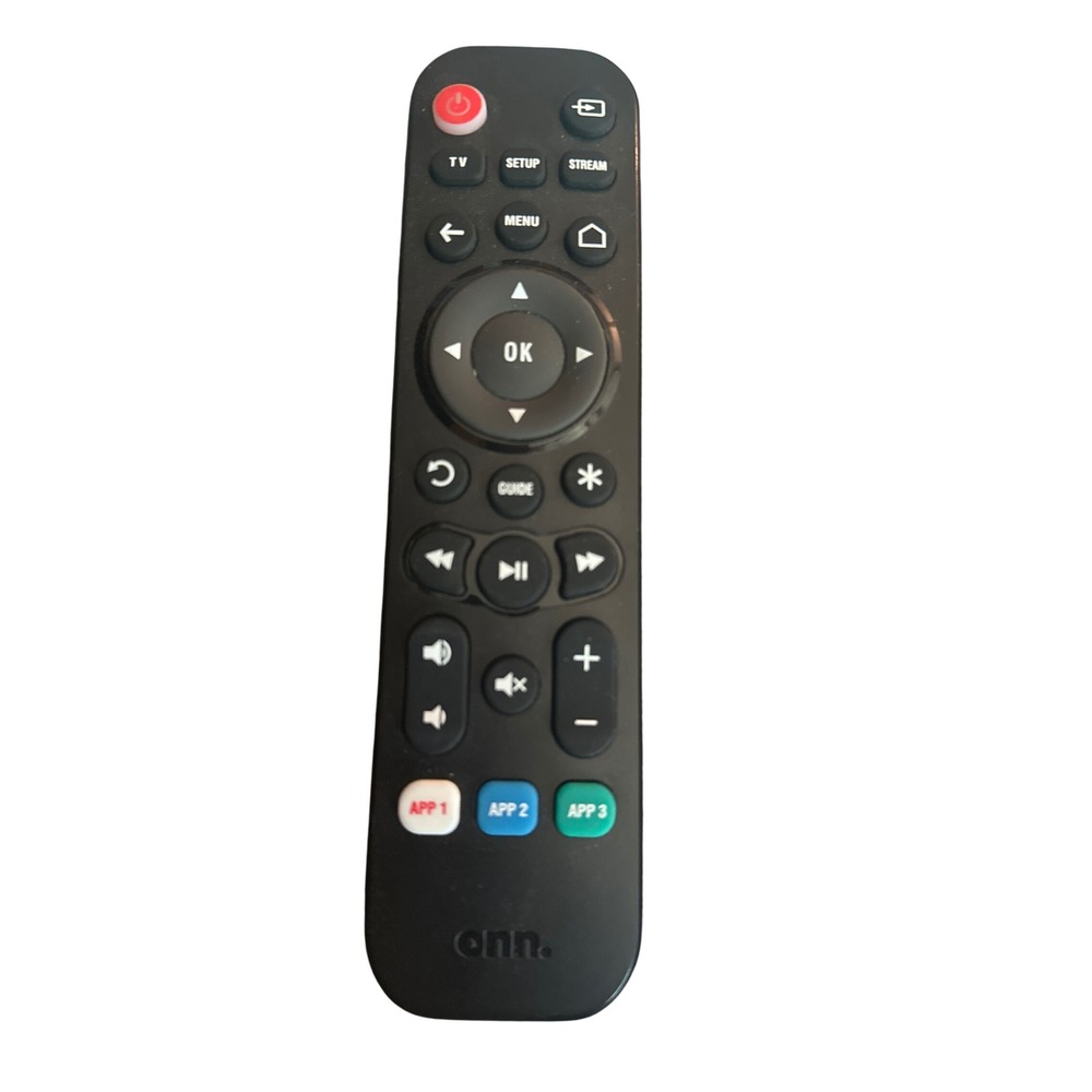 onn. Universal Remote Control for TV and Streaming Black Replacement Remote